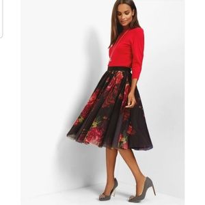 Ted Baker Juxtapose Rose Tutu Midi Skirt TB 2